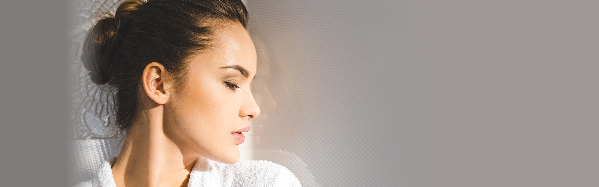 Woman relaxing with radiant skin